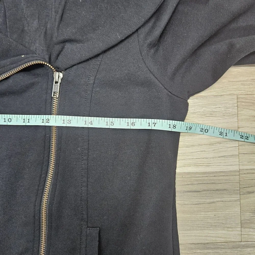 NYDJ Womens Black Zipper Cotton Stretch Jacket Small